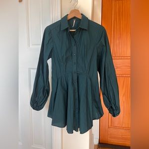 Free People Long Button Down/Mini Dress